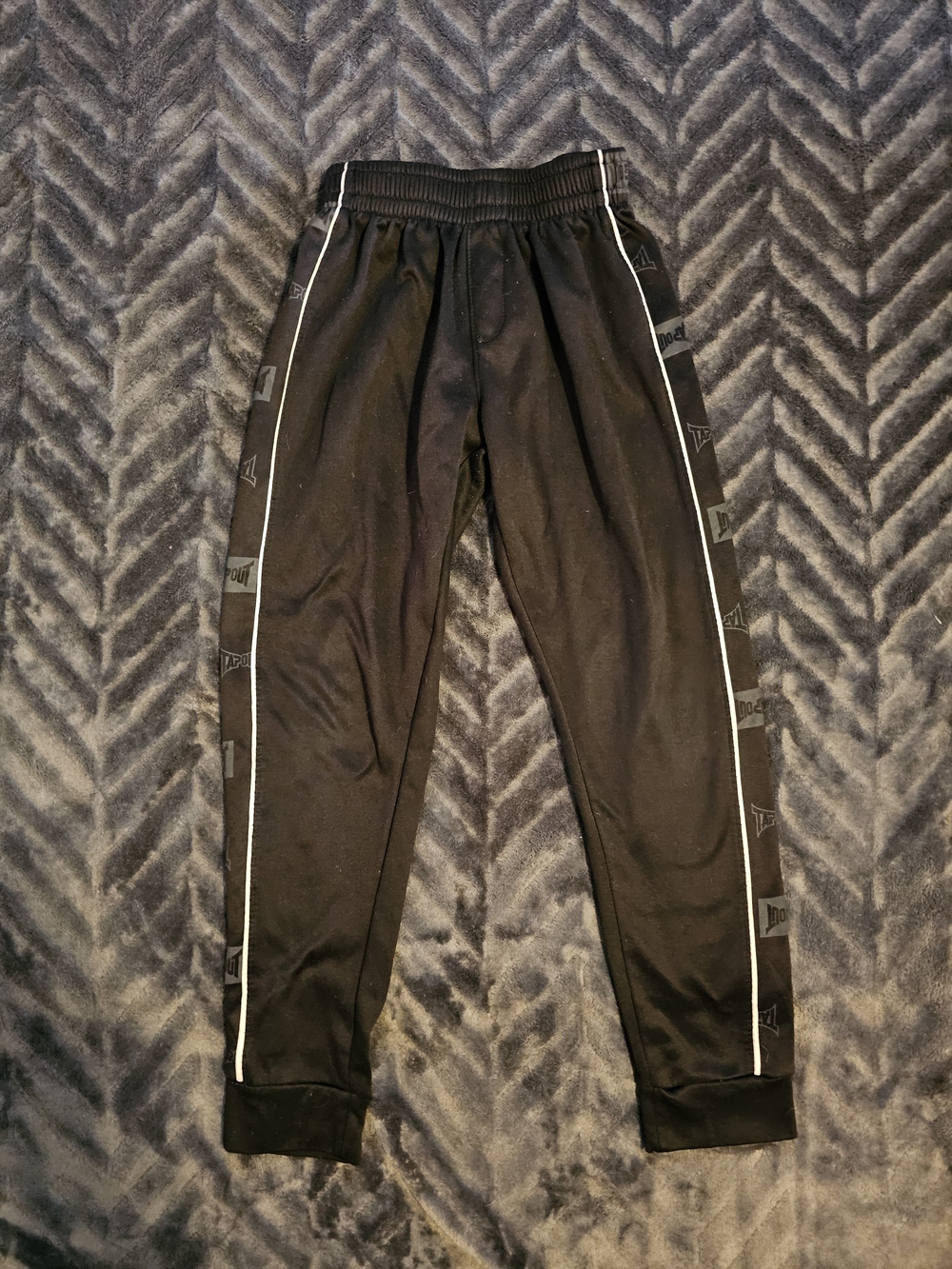 WWE Tapout Boys Black Jogger Track Pants Size 10 Athletic Sweatpants